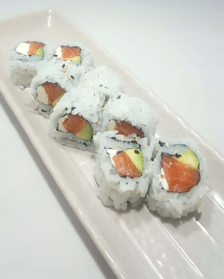 Close-up of Philly Roll from the Sushi Neko menu